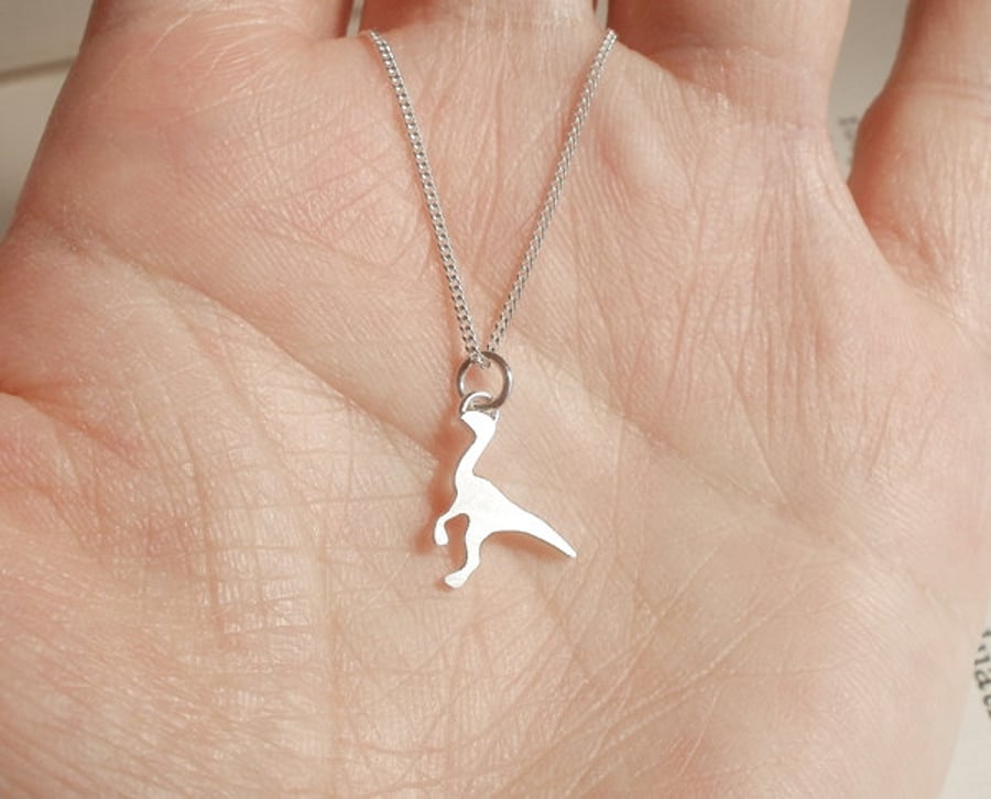 Leaellynasaura Dinosaur Necklace In Sterling Silver