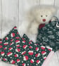 Set of two Christmas tree drawstring, reusable gift bags. Greens - Image 3
