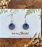 Handmade Ceramic Drop Earrings: Dark Blue Glazed Clay, Hypoallergenic - Image 6