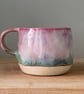 Handmade ceramic mug, pink stoneware mug, 350ml mug, Homeware gift - Image 6