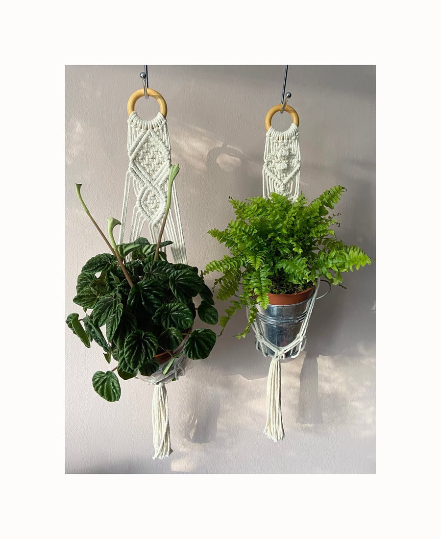 Macrame plant hanger, Plant hanger, Hanging planters, Home decor, Pot holder,