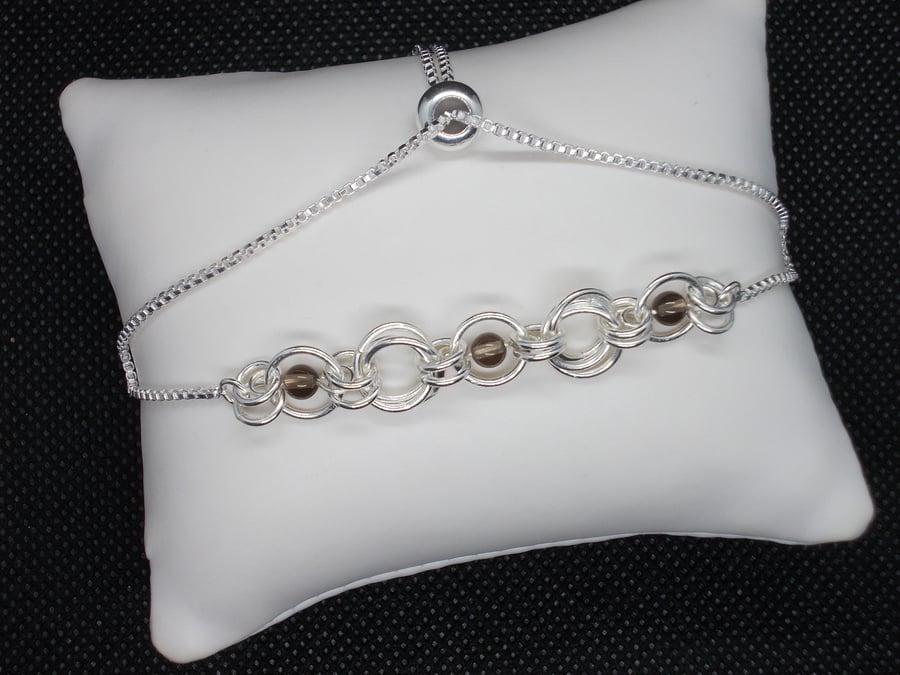 SALE - Chainmaille slider bracelet