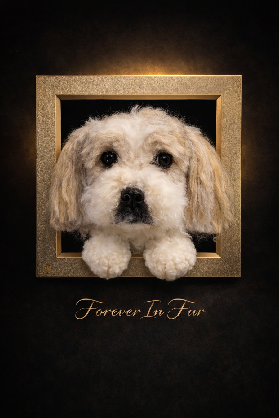 Custom Pet Portrait – 3D Framed Dog Replica – Needle Felted Dog Sculpture – Pet 