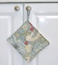 Pot Holder William Morris Strawberry Thief Birds Grab Mat Kitchen Pad Duck Egg - Image 3