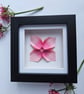 Pink origami flower in a shadow box frame - Image 3