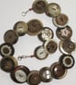 Coffee, Cream and brown button necklace - Image 1