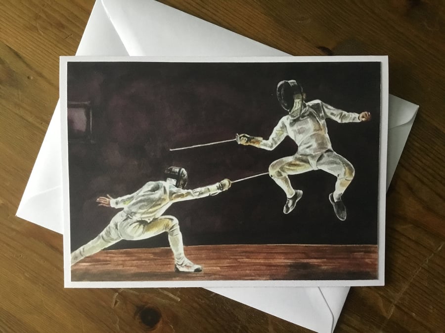 Fencing Art Card