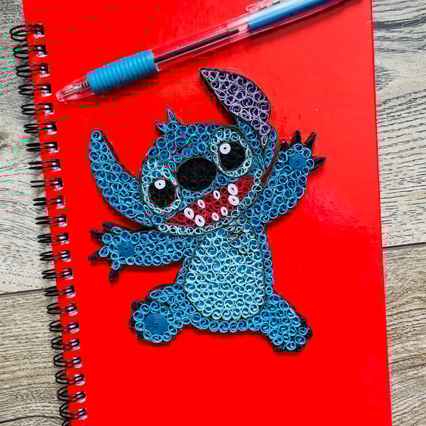 Stunning Handmade Quilled Stitch Notebook & Pen Set  Size A5 