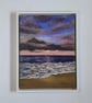 Incoming Tide, Early Morning Sunrise Seascape Original Painting - Image 1
