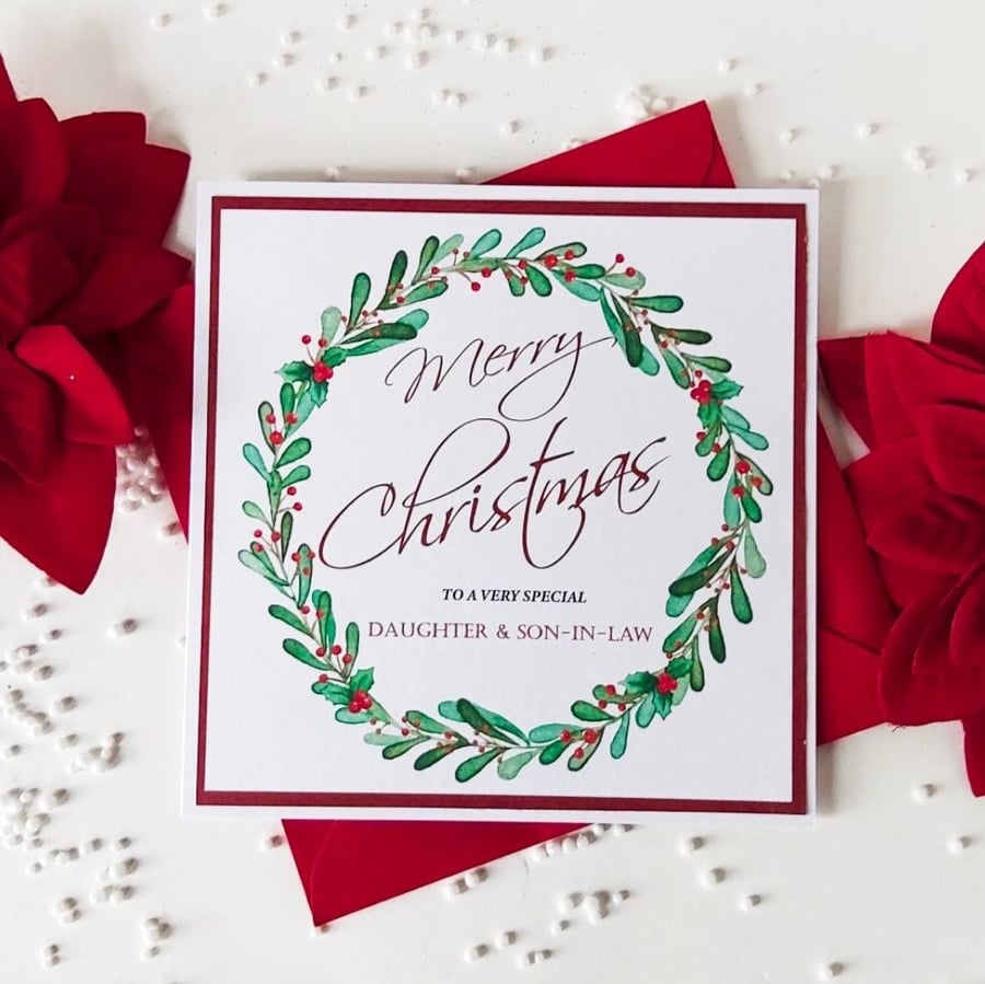Special daughter and son In Law Christmas Card