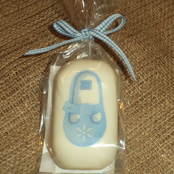 Attractive Unusual Decorated Soap Baby Boy Shoe Shower Gift 