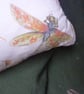  Pretty Cushion Dragonfly And Wildflower Printed Cotton Square 16Inches Zip  - Image 7