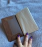 A6: Softcover - Brown coloured leatherbound Notebook - 60 lined pages - Image 2