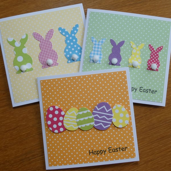 Pack of 3 Bunny and Easter Egg Cards