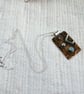 Sterling Silver and Copper Necklace with Silver Flower and Amazonite Gemstone - Image 4