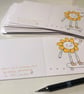 Happy Flower on a Skateboard Screenprinted Card - Image 2