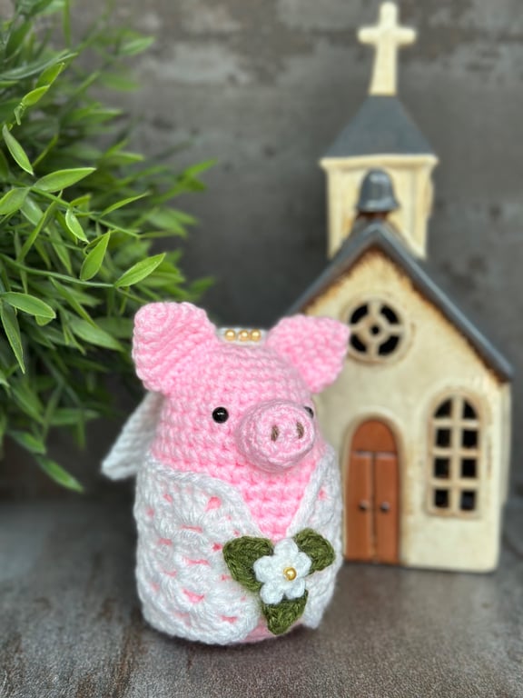 Fleur The Bride Piggy in a Blanket