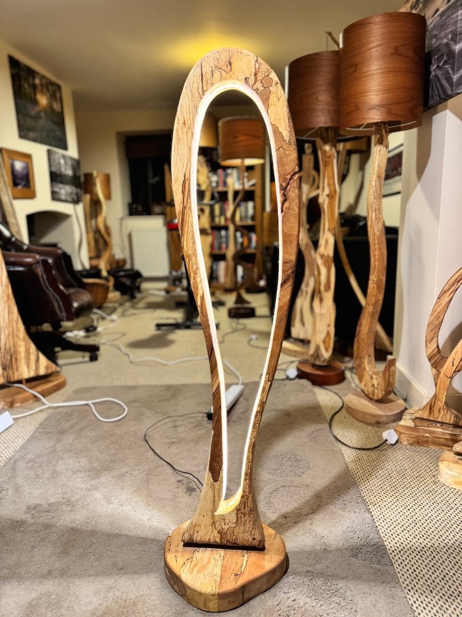 Spalted Beech standard LED lamp.