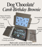 Personalised Dog Birthday Brownie treat box, Homemade iced carob brownie