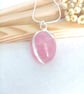 Rose Quartz Necklace - Wire Wrapped Rose Quartz Tumble Stone - Heart Chakra Gift - Image 3