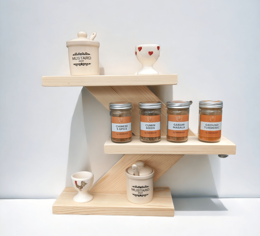 wooden 3 tier shelving unit Folksy