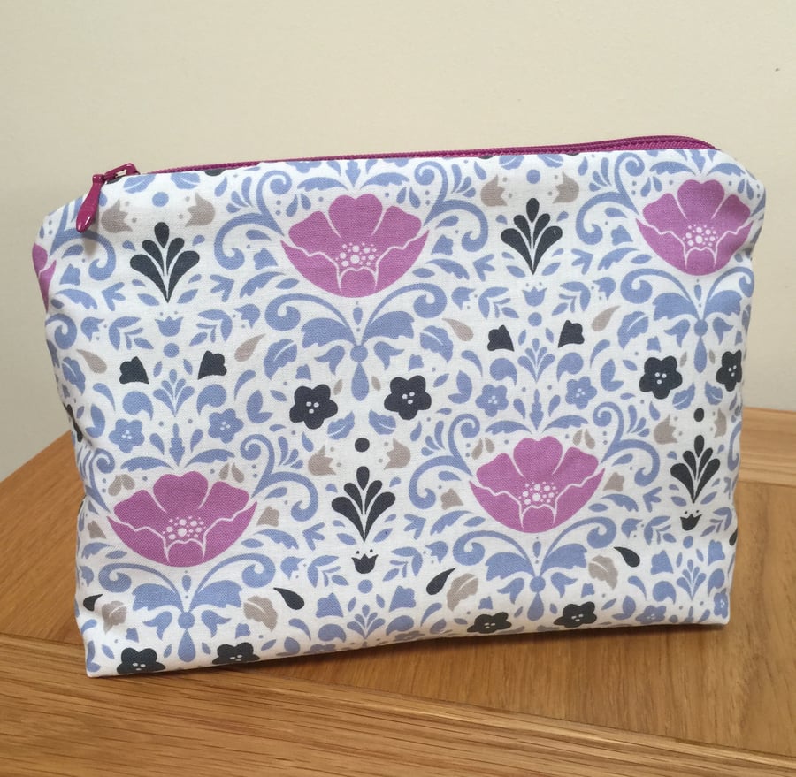 Cosmetic Bag - Floral Damask Print