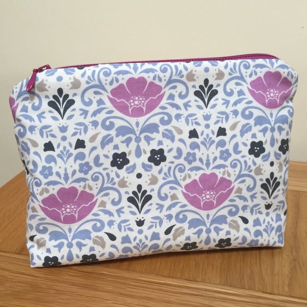 Cosmetic Bag - Floral Damask Print