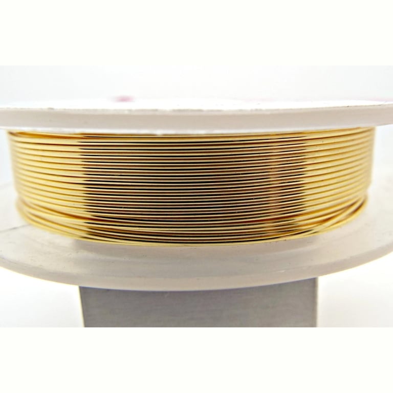 0.6mm Gold Coloured Copper Wire with a Non Tarnish Coating, 22 Gauge Craft Wire