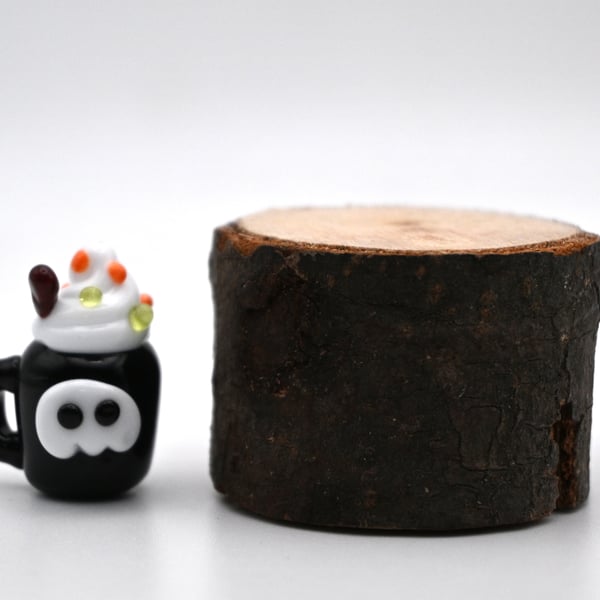 small glass skull cup