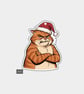 Unique Funny Christmas Gift Tags For Adults, 6pk - Scary Orange Cat