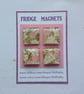 FRIDGE MAGNETS ( set of 4 ) Yuzen. ( screenprinted ) .Cherry blossom , Sakura.  - Image 2