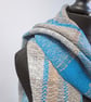 Handwoven blue scarf - Image 2