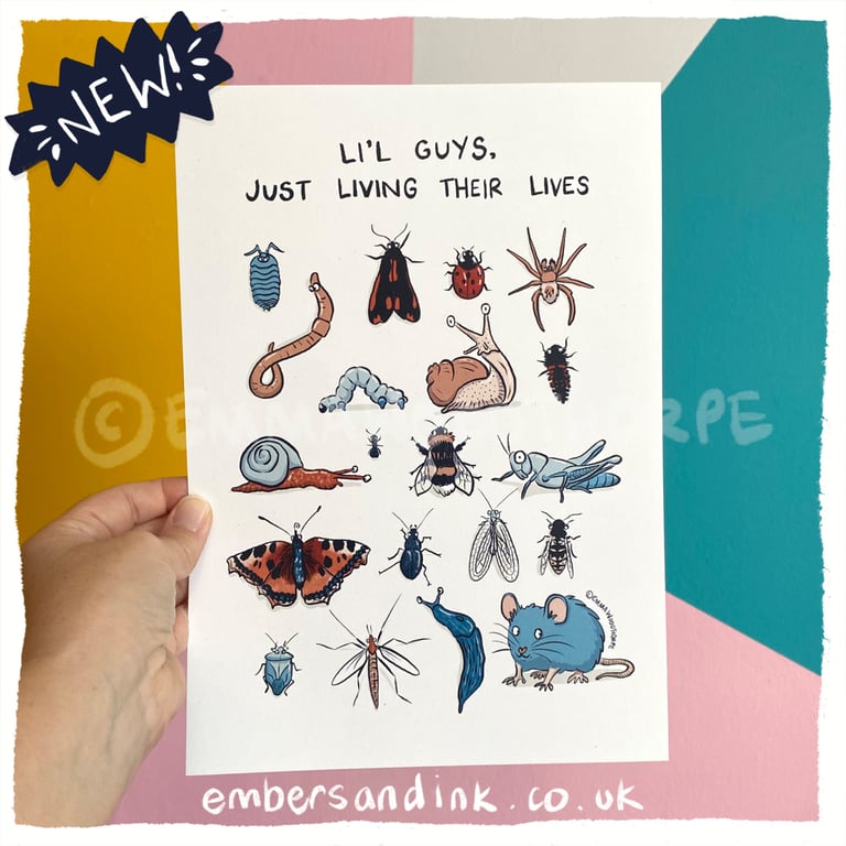 Li'l Guys Just Living Their Lives A4 Poster
