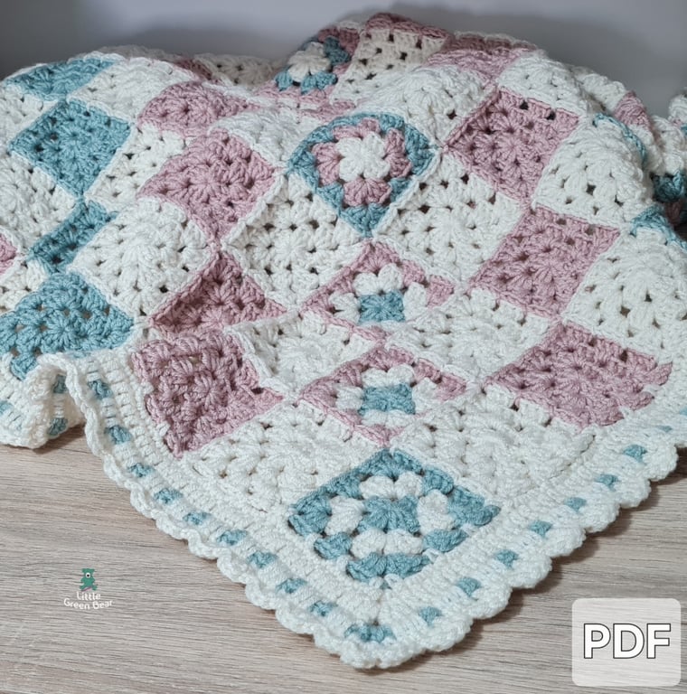 Soft Posy Baby Blanket Crochet Pattern, Blanket Crochet Pattern