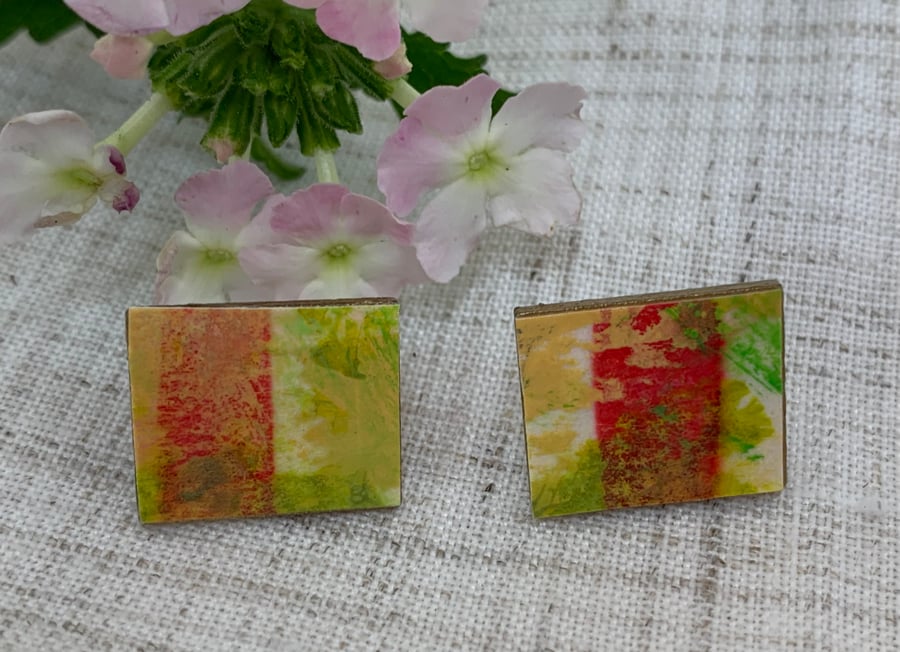 Stainless steel post earrings 