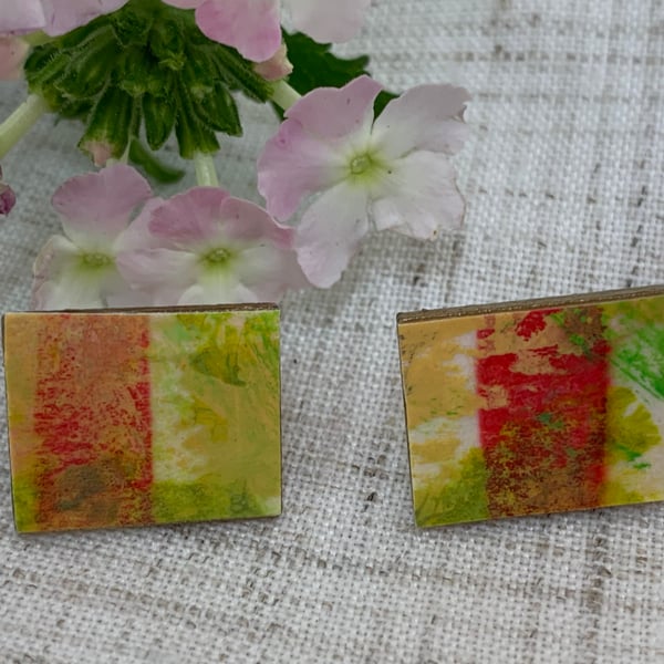 Stainless steel post earrings 