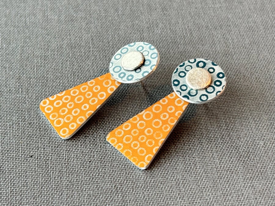 Multi way long colour drop earrings