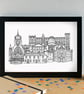 Paisley Landmarks Skyline Art Print - Image 2