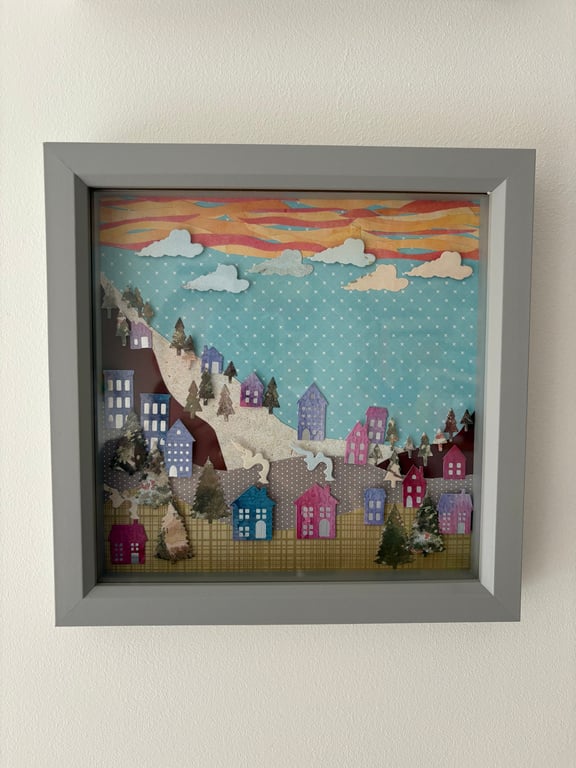 Houses with Trees Collage Picture