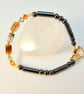 Tourmaline And Hematite Bracelet With Swarovski Crystals - Handmade In Devon - Image 3