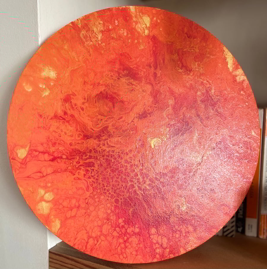 Fluid art on 30cm canvas