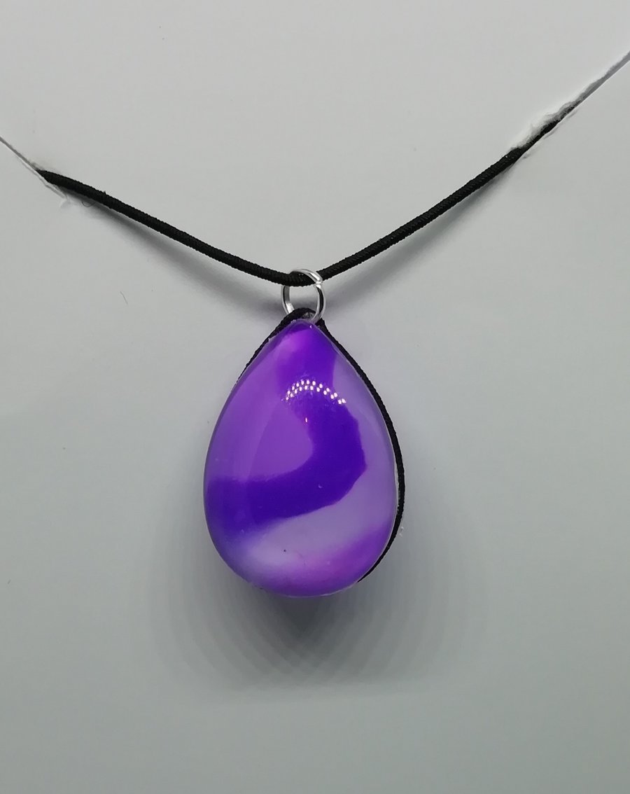 Marble clay glass pendant 