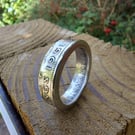 1951 Two Shillings coin ring 