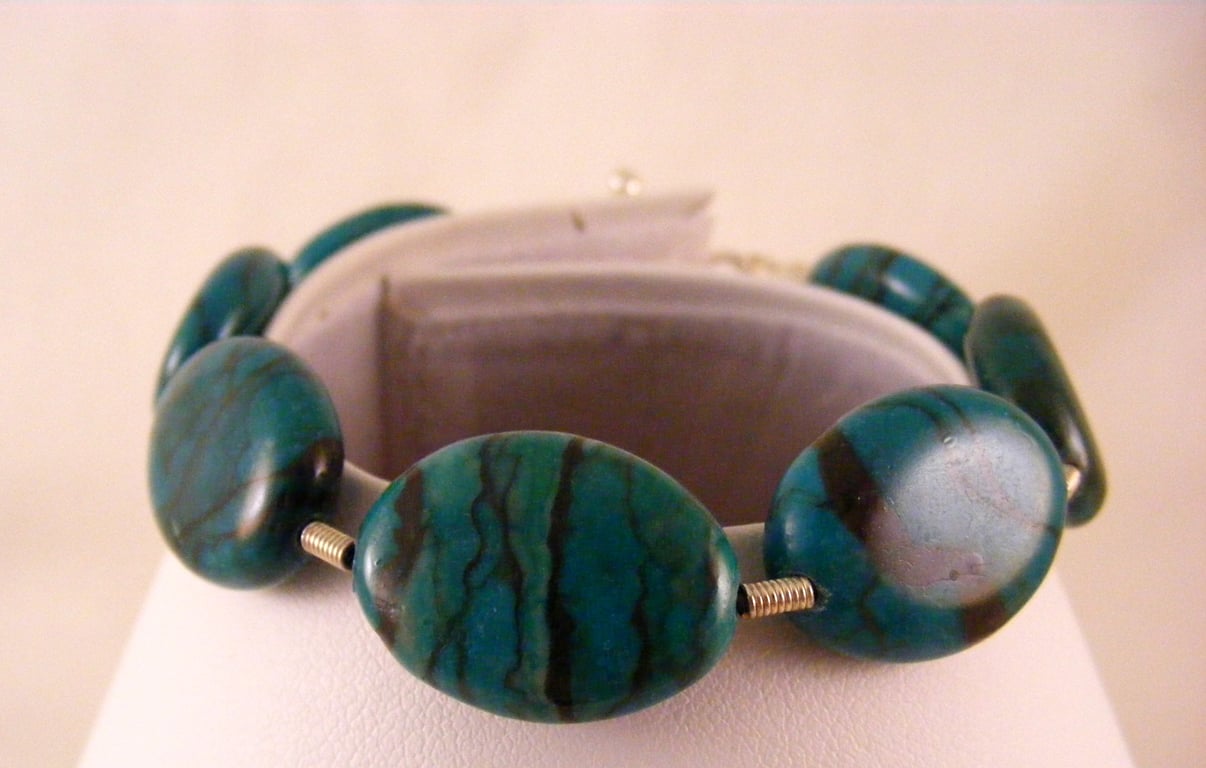 Teal Zebra Jasper Bracelet