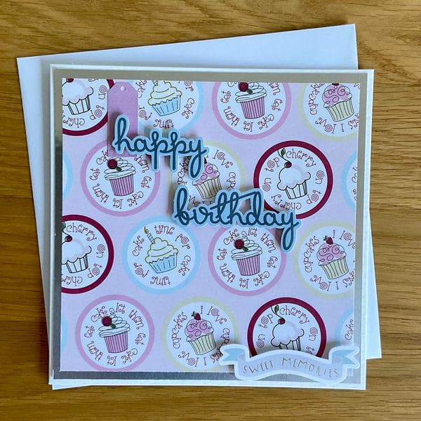 Card. Cupcake birthday card