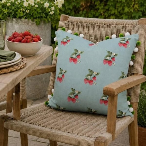 Sophie Allport Strawberry Cushion Cover