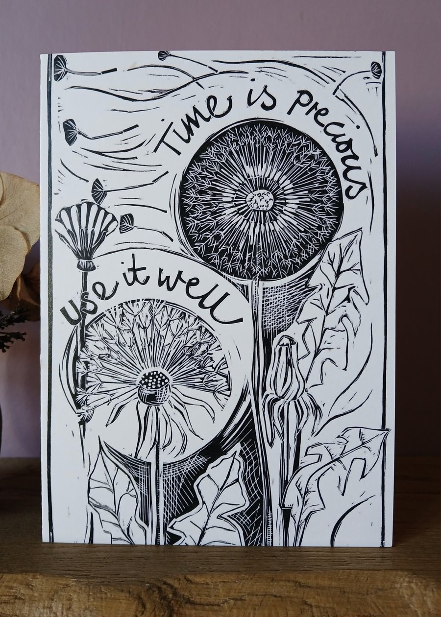 'Time is Precious', Greetings Card