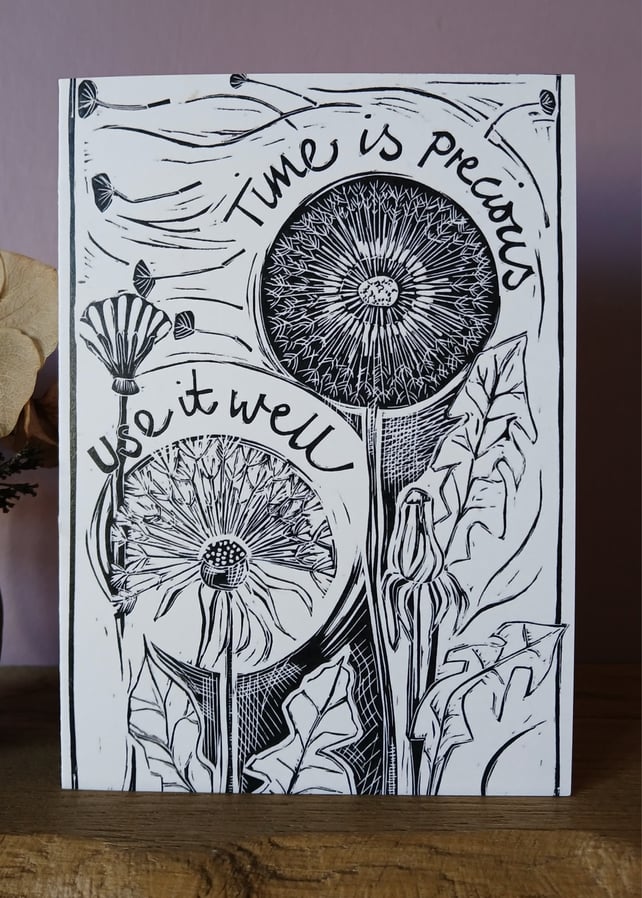 'Time is Precious', Greetings Card