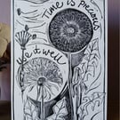 'Time is Precious', Greetings Card