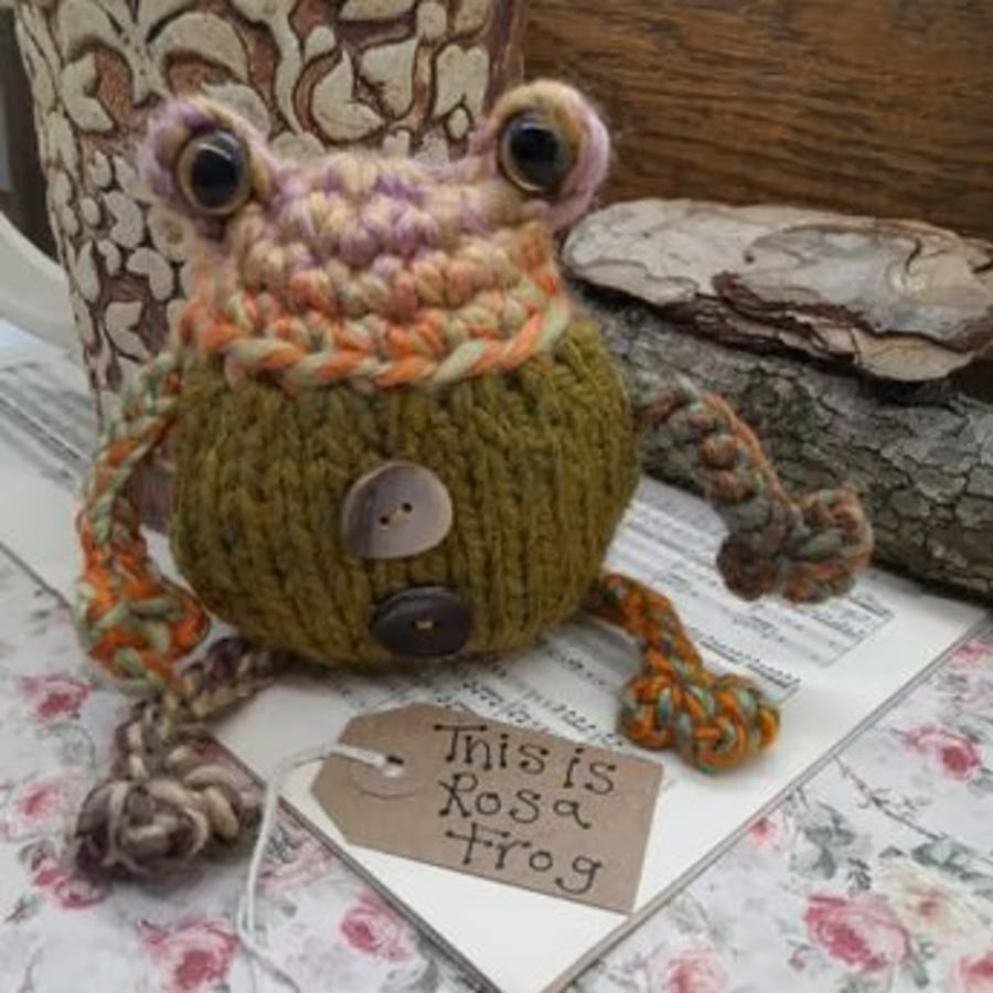 Rosa the Frog – Handmade Gardener's Frog Gift